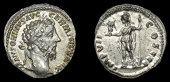 Roman Imperial Coinage, Marcus Aurelius, Denarius, Rome, 174-5, laureate bust right, rev. Roma standing left,...