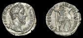 Roman Imperial Coinage, Commodus, Denarius, Rome, 183-4, laureate bust right, rev. Mars standing right, holding...