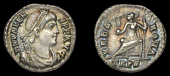 Roman Imperial Coinage, Valens, Siliqua, Trier, c. 367-78, similar, 2.19g (RIC 27e and 45b). About extremely fine,...