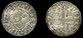 Cnut (1016-1035), Penny, Quatrefoil type, Hertford, Wulfric, pferic om ret, group of four pellets in one outer angle...