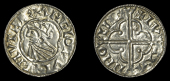 Cnut (1016-1035), Penny, Quatrefoil type, Lincoln, Iosteinn, ivstan mo linc, small cross in one quarter, 1.04g/2h...