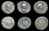 Roman Imperial Coinage, Vespasian, Denarii (2), both Rome, 74, revs. winged caduceus, 2.67g (RSC 362), Emperor...