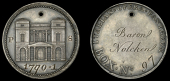 Theatre and Entertainment, OXFORD STREET, The Pantheon, Italian Opera, silver-plated copper, frontal elevation of...
