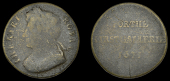 Theatre and Entertainment, DRURY LANE, Theatre Royal, First Theatre, 1671, copper, unsigned [by J. Roettiers], bust...