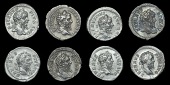 Roman Imperial Coinage, Septimius Severus, Denarii (8), all Rome, c. 202-10 (2), revs. Felicitas, 3.20g (RSC 135),...