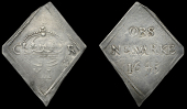Charles I (1625-1649), Newark, Shilling, 1645, crude flat crown, rev. obs newarke, 5.77g/12h (Hird 247-8, same dies;...
