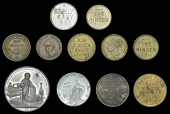 Theatre and Entertainment, CHARING CROSS ROAD, Wyndham’s Theatre, brass, bust of Gerald du Maurier left, gerald du...