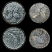 Roman Republican Coinage, Post-reform, As, 179-69, rev. prow of galley right, mat above, i before, 36.35g (Sear...