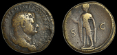 Roman Imperial Coinage, Titus (as Cæsar), Sestertius, Rome, laureate bust right, rev. Spes standing left, 22.05g...