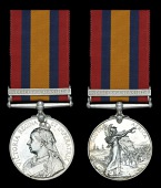The Boer War Medal awarded to Private W. Carroll, Royal Lancaster Regiment, who died of wounds received at Spion Kop...