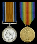 The Great War pair awarded to Lance-Corporal Edward Howcroft, 2/5th Battalion, Lancashire Fusiliers, who was killed...