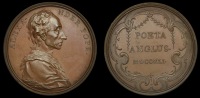 England, Alexander Pope, 1741, a copper medal by J.A. Dassier, bust right, rev. legend in three lines, 55mm (Eisler...