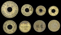 Malta, Charles & Samuel Brincat, uniface, C. S. BRINCAT * DISTRIBUTORS *, brass, with central hole as issued, 30mm...
