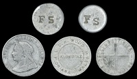 Malta, ‘Sherry Girl Tokens’, Flagship Music Hall (3), obv. FLAGSHIP / MUSIC HALL / FLORIANA, rev. PROPRIETORS -...