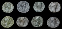 Roman Imperial Coinage, Antoninus Pius, Asses (2), revs. Britannia seated on rocks (Sear 4296); Dupondii (2), revs....