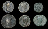 Roman Imperial Coinage, Orbiana, As, 225, rev. Concordia seated left, holding patera and cornucopiæ (Sear 8195);...