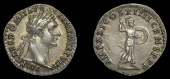 Roman Imperial Coinage, Domitian, Denarius, Rome, 88-9, laureate bust right, rev. Minerva standing right, holding...