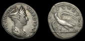 Roman Imperial Coinage, Diva Marciana, Denarius, Rome, c. 114, draped bust right wearing stephane, rev. eagle...