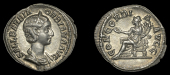 Roman Imperial Coinage, Orbiana, Denarius, Rome, c. 225, bust right, rev. Concordia seated left, holding patera and...