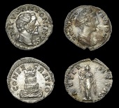 Roman Imperial Coinage, Divus Antoninus Pius, Denarius, Rome, c. 161, rev. funeral pyre, 3.41g (RIC Marcus Aurelius...