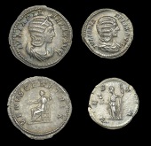 Roman Imperial Coinage, Julia Domna, Antoninianus, Rome, c. 211-17, rev. Venus seated left on throne holding...