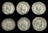 Roman Imperial Coinage, Gordian III, Antoninianus, rev. Lætitia standing left, 3.59g (RSC 121); Philip I,...