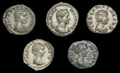 Roman Imperial Coinage, Crispina, Denarius, rev. Venus standing left, 2.95g (RSC 35); Julia Mæsa, Denarius, rev....