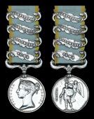 The Crimea Medal awarded to Sergeant J. Eccleshall, 17th Lancers, who served with the Light Brigade at the time of...