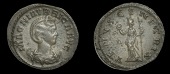 Roman Imperial Coinage, Magnia Urbica, Antoninianus, Lugdunum, c. 284, diademed and draped bust left on crescent,...