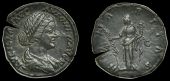 Roman Imperial Coinage, Lucilla, Sestertius, Rome, c. 164-6, draped bust right, rev. Hilaritas standing left,...