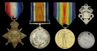Three: Gunner W. Cowie, Calcutta Artillery Volunteers

1914-15 Star (No. 85 Gnr. W. Cowie. 8/Cal. Fd. Bty.);...
