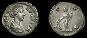 Roman Imperial Coinage, Crispina, Denarius, Rome, c. 180-2, draped bust right, rev. Juno standing left, holding...