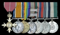 A post-War 1952 O.B.E. group of seven awarded to Colonel R. M. Newton-King, Indian Army, whose long career saw him...