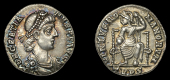 Roman Imperial Coinage, Gratian, Siliqua, Trier, c. 378-83, pearl-diademed, draped and cuirassed bust right, rev....