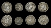 Roman Imperial Coinage, Valens, Siliquæ (2), Rome, c. 364-7, 1.96g (RIC 11b), Trier, c. 375-8, 1.79g (RIC 46a);...