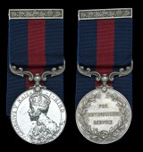 A rare and important posthumous I.D.S.M. awarded to Sepoy Lafar Khan, 129th Duke of Connaught’s Own Baluchis, who...