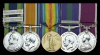 Five: Sergeant F. Stratton, Royal Garrison Artillery

India General Service 1908-35, 2 clasps, North West Frontier...