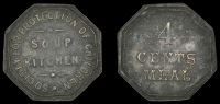 Hong Kong, Society for Protection of Children, 4 cents, c. 1920’s, obv. SOCIETY FOR PROTECTION OF CHILDREN around...