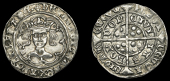 Henry VI (First reign, 1422-1461), Leaf-Pellet issue [C], Groat, London, mm. cross IIIb on obv. only, leaf on neck,...