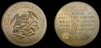 MIDLOTHIAN, Edinburgh, Robert Sanderson & Co, brass Halfpenny, eagle preying on snake, rev. from the same die as...
