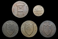 MIDLOTHIAN, Edinburgh, issuers uncertain, Halfpence, 1796 (4), 7.50g/6h (DH 1), 9.23g/12h (DH 2), 9.04g/6h (DH 3),...