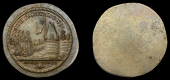 PERTHSHIRE, Perth, John Ferrier, uniface restruck impression of the obv. die for Kempson’s Farthing, 1798, on a...