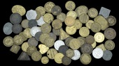 Value stated tokens and market checks, etc (72), all in base metal, from Aberbothrie, Blairgowrie (3), Denhead (2),...