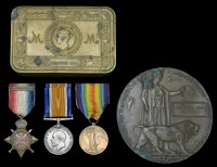 Three: Private M. J. Longman, Rifle Brigade, who was killed in action on the Western Front on 6 July 1915

1914...