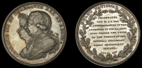 England, George III, Golden Jubilee, 1809, a silver medal, unsigned [by P. Kempson], conjoined busts of George III...