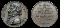 France, Death of Abbé Sicard, 1822, a copper medal by H. Desnoyers, bust left, rev. legend, 41mm (BDM I, 571)....