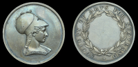 England, Society of Arts for Scotland, a silver award medal, unsigned and undated, helmeted bust of Athena right,...