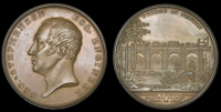 England, Opening of the Liverpool & Manchester Railway, 1830, a copper medal, unsigned [by T. Halliday ?], bust of...