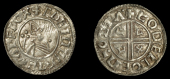 Æthelred II (978-1016), Small CRVX type, Stamford, Godleof, godeleof m¯o zta ·, reads vxcr in quarters, 1.06g/6h...