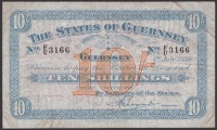 States of Guernsey, 10 Shillings, 1 July 1939, serial number F/U 3166, fresh and original good fine, scarce
BNYB GU...